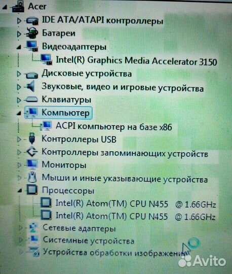 Нетбук acer aspire one