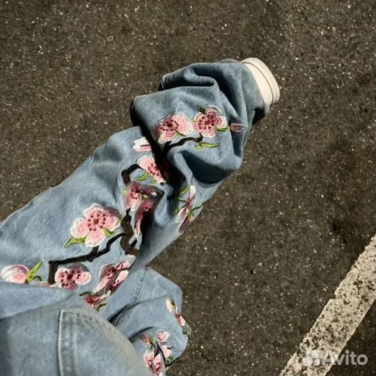 Джинсы Simbol Project Cherry Blossom Baggy y2k