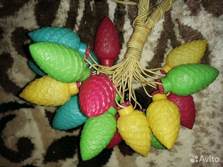 Елочная гирлянда (электрогирлянда) Шишка, СССР