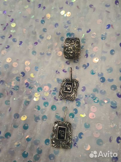 Два кулона и кольцо (серебро)