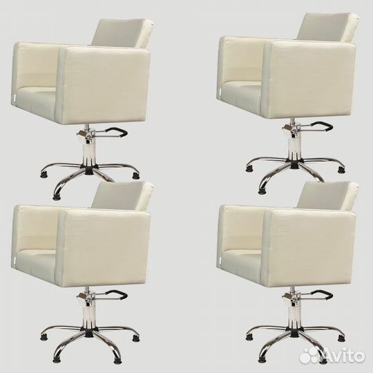 Парикмахерское кресло “кубик” бежевый
