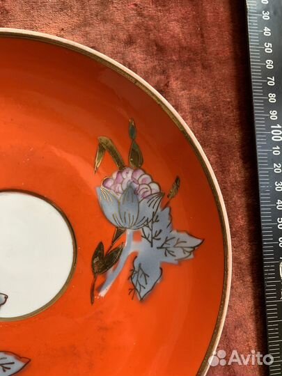 Блюдце Мальва, от чайной пары, Барановка, СССР