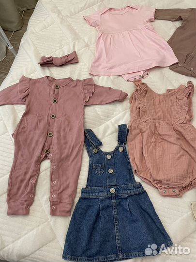 Вещи пакетом zara hm на девочку 74 80