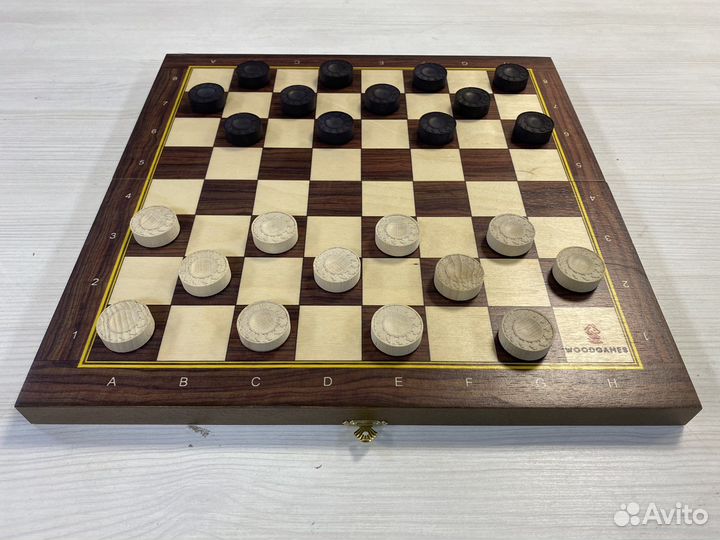 Шашки деревянные бук