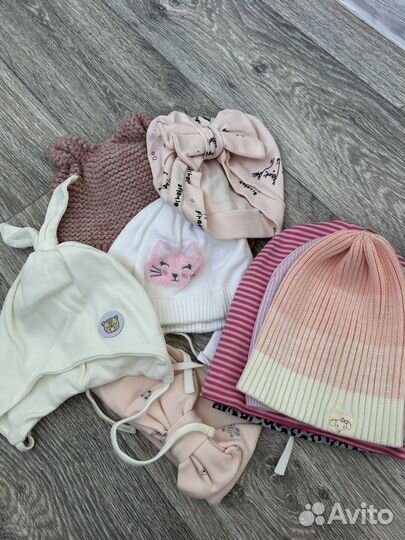 Детские шапочки для девочек пакетом
