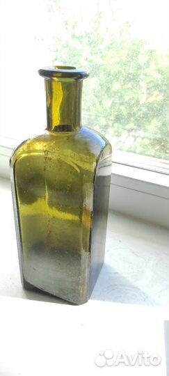 Бутылка штоф stof 19 века зелёного стекла 400 мл