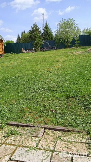 Покос травы триммером