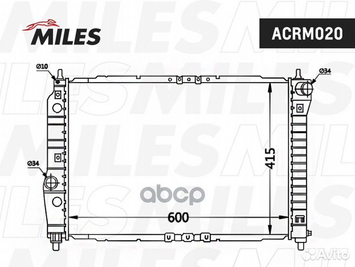 Радиатор chevrolet aveo 1.2/1.4 M/T 06- general