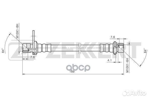 Шланг тормозной задний левый Toyota Corolla (E1