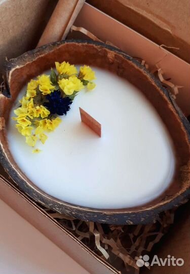 Кокосовые свечи. Свечи. Кокосовый воск. Кокос