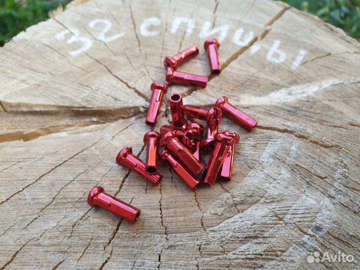 Ниппель для спицы 14мм 14g красный