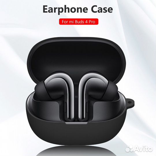Чехол черный для наушников Xiaomi Buds 4 Pro