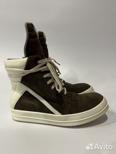 Rick Owens Geobasket Suede Dust New