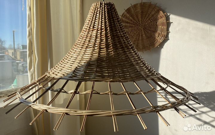 Абажур плетеный,люстра