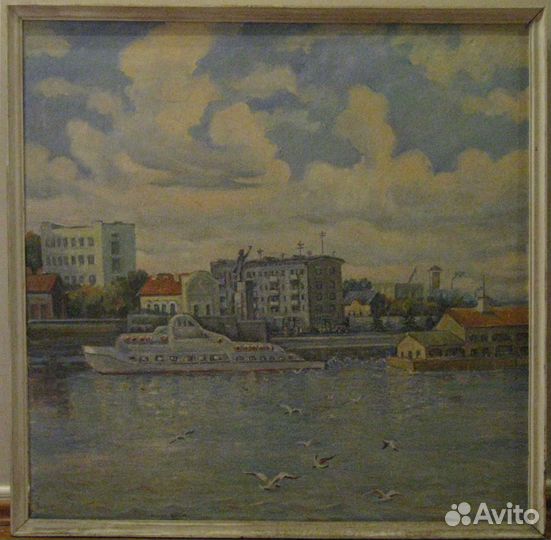 Вид набережной города Камень на Оби