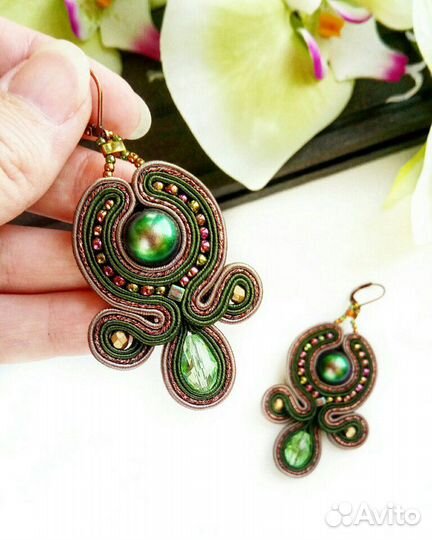 Сутажные серьги