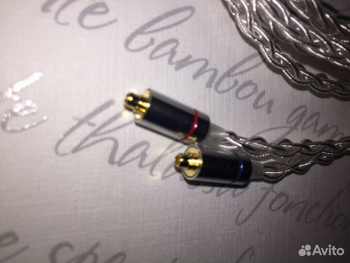 Кабель кастомный серебро mmcx 3.5 джек