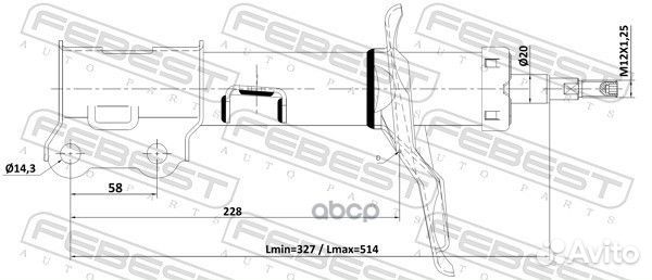 Амортизатор передний правый GAS.twin tube 22110