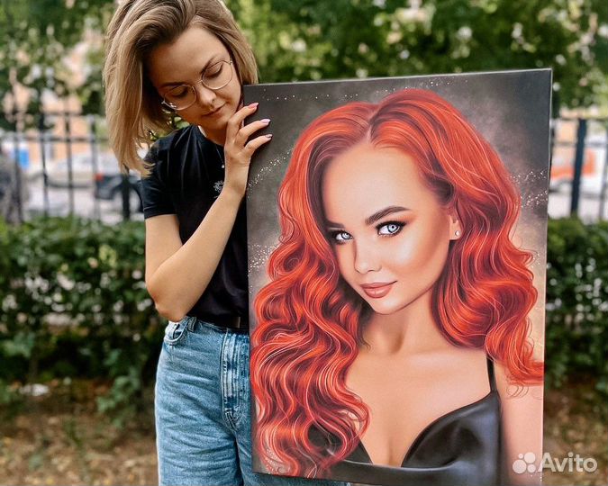 Портрет по фото на холсте Смоленск