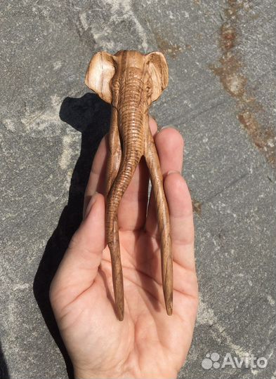 Заколка для волос из дерева ручной работы