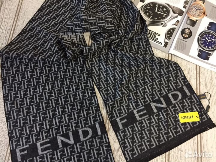 Мужской шарф Fendi. Кашемир. 3 цвета