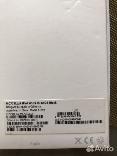 iPad 2 wifi 3G 64gb Black