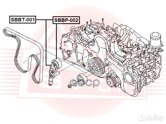 Ролик натяжителя ремня приводного sbbp002 asva