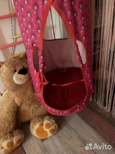 Качеля-гамак, домик