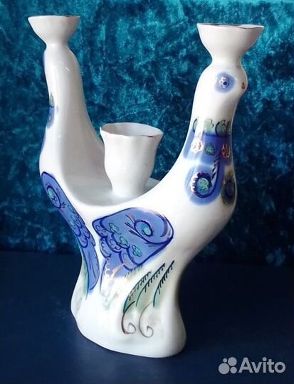 Подсвечник на 3 свечи.Фарфор