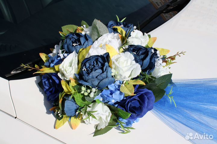 Свадебный декор на машину, украшения на авто