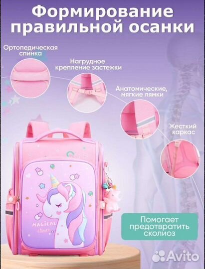 Рюкзак школьный ортопедический 3 в 1