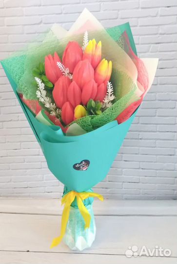 Тюльпаны из мыла