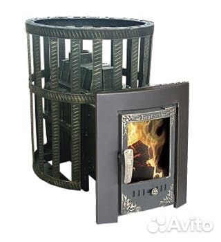 Печь банная Берёзка Воевода - 20 сетка дверка пано