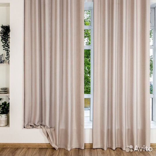Комплект штор рогожка Орфей Миндальное искушение