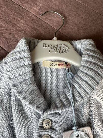 Вязаный комбинезон для мальчика 80