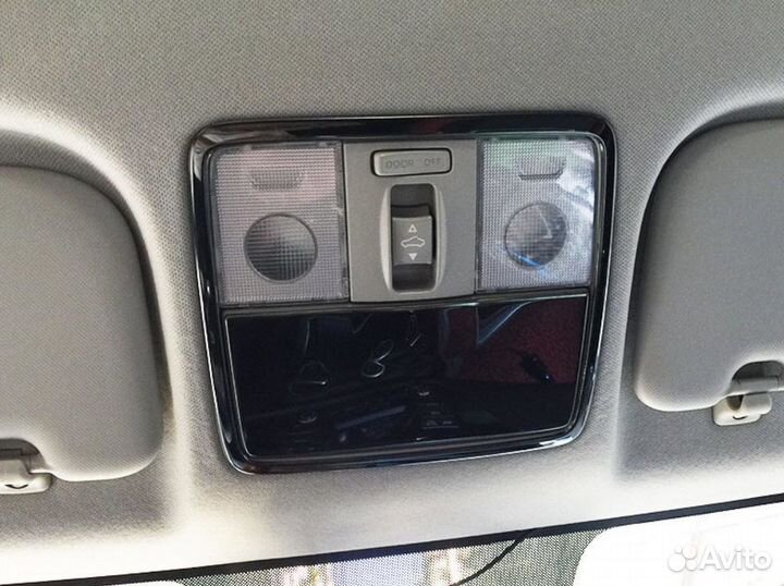 Черный титан накладки на плафон освещения Киа Рио4