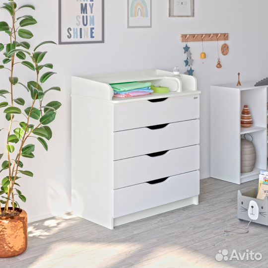 Комод атон Комод Сириус-2 wood 804 Белый премиум