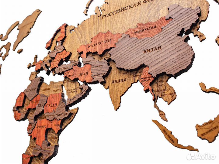 Деревянная карта мира Обнинск