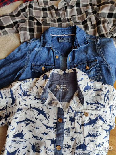 Джинсовая рубашка детская