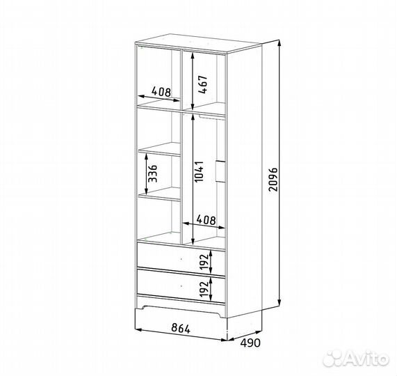 Шкаф гардеробный коллекции Норд
