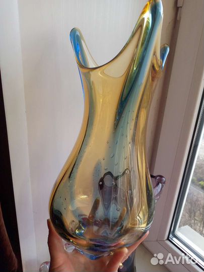 Ваза цветное стекло