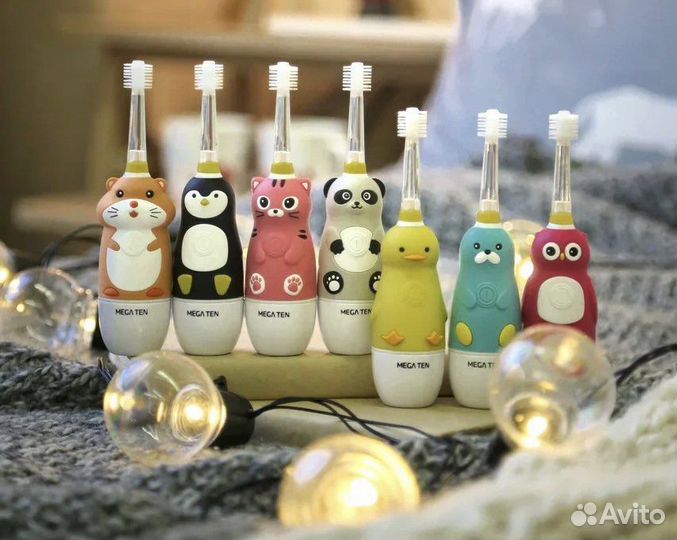 Детская электрическая зубная щетка Mega Ten 0-12 л