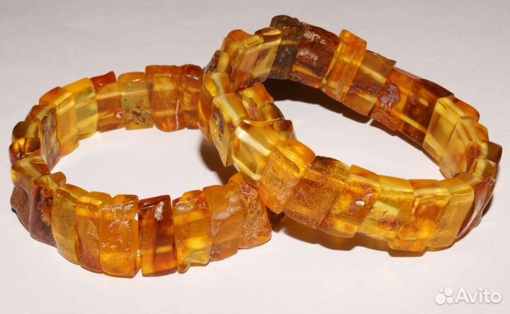 Очень крупный браслет из лечебного дикого янтаря