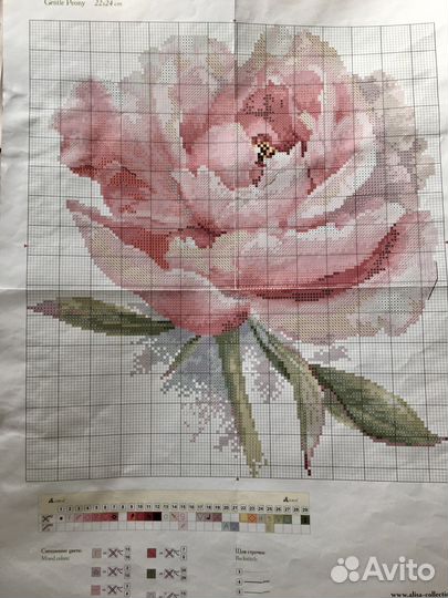 Вышивка пионы, набор