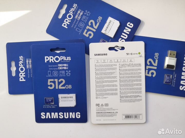 Samsung PRO Plus 512GB microSD карта памяти U3 4K