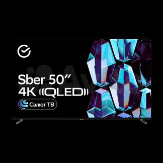 Умный телевизор Sber qled 4K UHD 50 SDX-50UQ5234 т