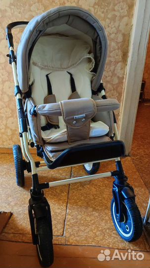 Коляска Adamex Champion Alu 2 в 1 цвет капучино