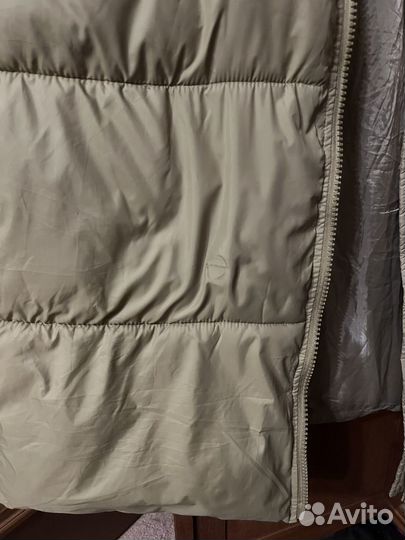 Пуховик длинный хаки