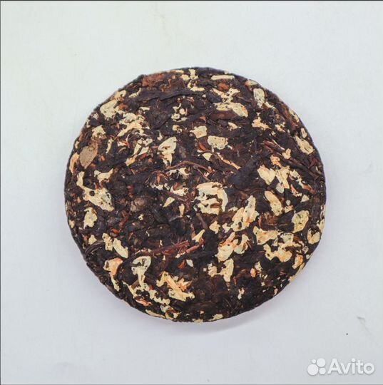 Китайский чай шу пуэр с жасмином блин 100 грамм
