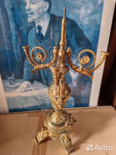 Подсвечник дореволюционный, золочение
